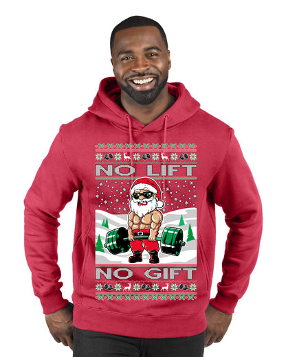 Merry Liftmas No Lift No Gift, Christmas Gifts, Funny Xmas Gift Idea, Ugly Christmas Sweater Premium Graphic Hoodie Sweatshirt