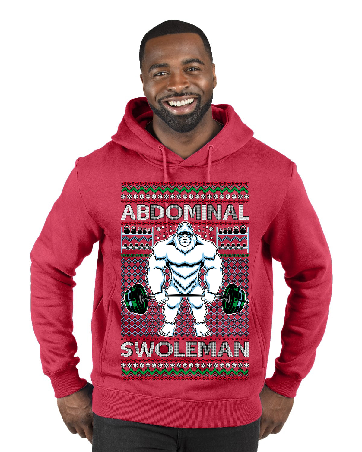 Merry Liftmas Abdominal Swoleman, Christmas Gifts, Funny Xmas Gift Idea, Ugly Christmas Sweater Premium Graphic Hoodie Sweatshirt