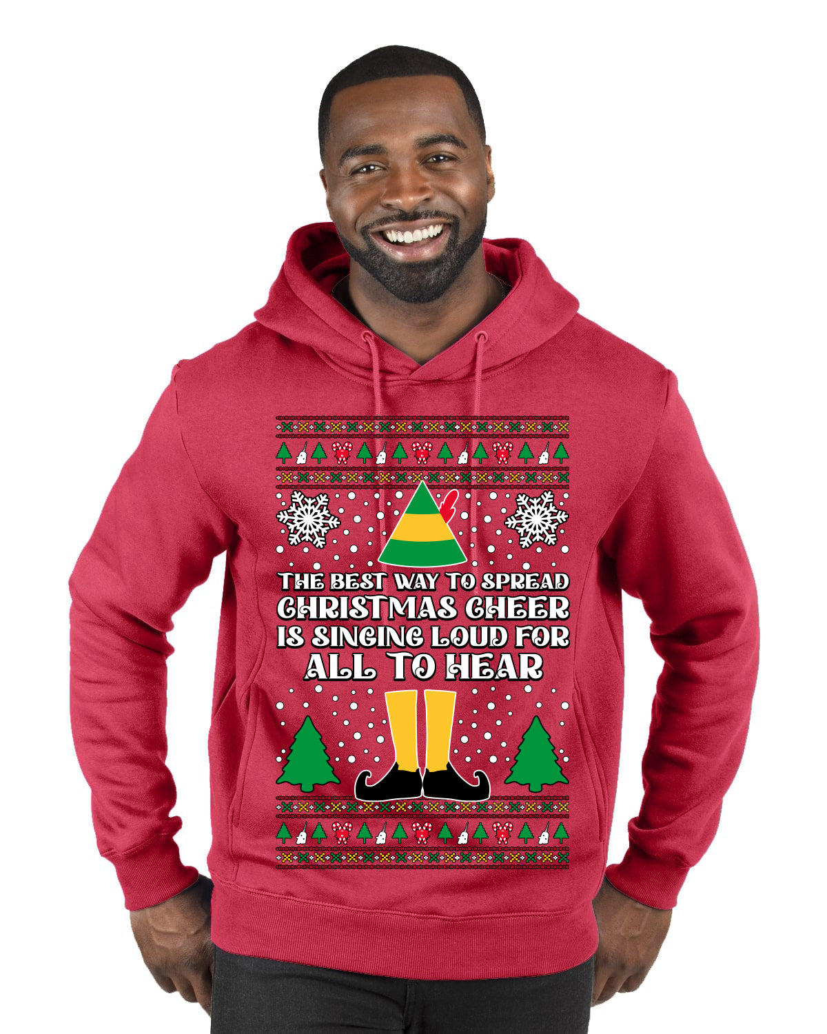 Spread Christmas Cheer Sing Loud For All To Hear, Christmas Gifts, Funny Xmas Gift Idea, Ugly Christmas Sweater Premium Graphic Hoodie Sweatshirt