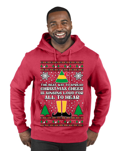 Spread Christmas Cheer Sing Loud For All To Hear, Christmas Gifts, Funny Xmas Gift Idea, Ugly Christmas Sweater Premium Graphic Hoodie Sweatshirt