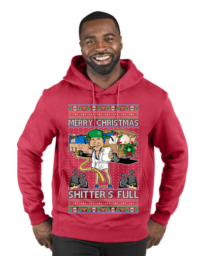 Merry Christmas Shitter's Full Ugly Christmas Sweater, Christmas Gifts, Funny Xmas Gift Idea, Premium Graphic Hoodie Sweatshirt