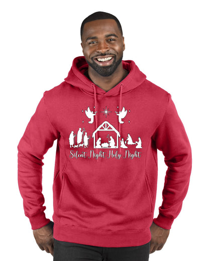Silent Night Holy Night Religious Jesus Ugly Christmas Sweater, Christmas Gifts, Funny Xmas Gift Idea, Premium Graphic Hoodie Sweatshirt