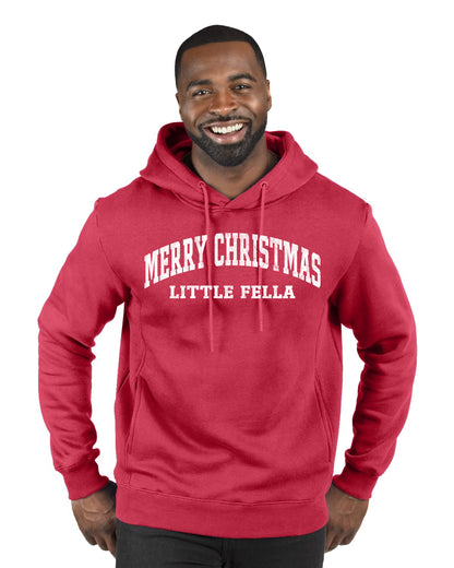 Vintage Movie Quote Merry Christmas Little Fella, Christmas Gifts, Funny Xmas Gift Idea, Ugly Christmas Sweater Premium Graphic Hoodie Sweatshirt