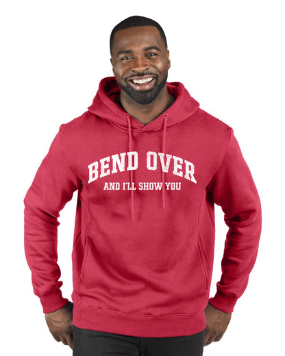 Vintage Movie Quote Bend Over And I'll Show You, Christmas Gifts, Funny Xmas Gift Idea, Ugly Christmas Sweater Premium Graphic Hoodie Sweatshirt