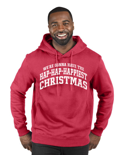 Vintage Movie Quote Hap-Hap-Happiest Christmas, Christmas Gifts, Funny Xmas Gift Idea, Ugly Christmas Sweater Premium Graphic Hoodie Sweatshirt