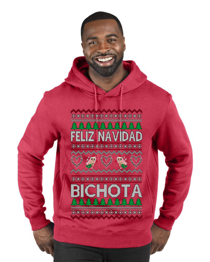 Feliz Navidad Bichota, Christmas Gifts, Funny Xmas Gift Idea, Ugly Christmas Sweater Premium Graphic Hoodie Sweatshirt