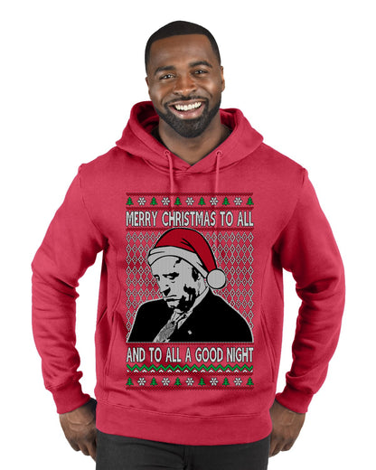 A Good Night Sleepy Joe Merry Xmas To All,Christmas Gifts, Funny Xmas Gift Idea, Ugly Christmas Sweater Premium Graphic Hoodie Sweatshirt