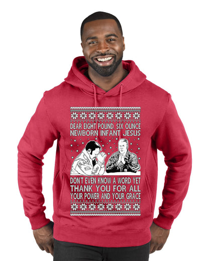 8 Pound 6 Ounce Baby Jesus Shake and Bake, Birthday Jesus,Christmas Gifts, Funny Xmas Gift Idea, Ugly Christmas Sweater Premium Graphic Hoodie Sweatshirt
