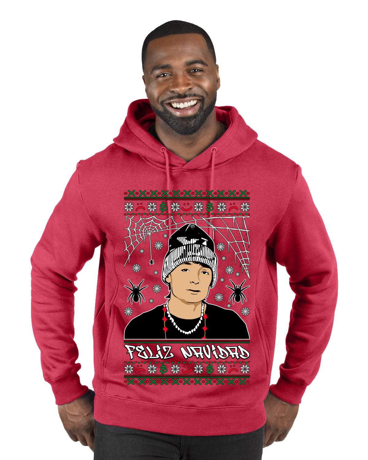 Peso Feliz Navidad Pluma, Feliz Navidad,  Christmas Gifts, Funny Xmas Gift Idea, Ugly Christmas Sweater Premium Graphic Hoodie Sweatshirt