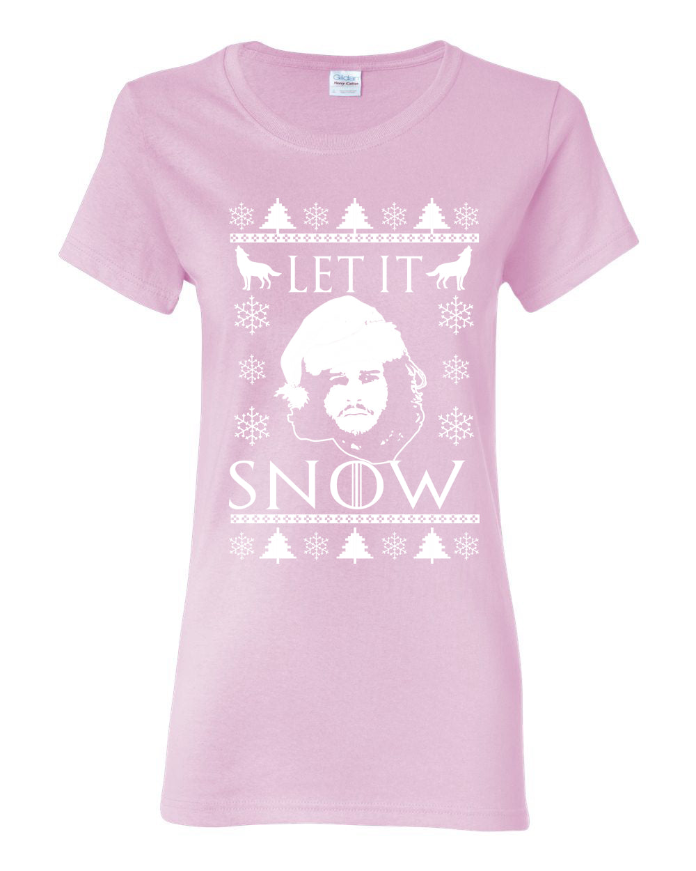 Let It Snow Jon Snow Stark GoT , Christmas Gifts, Funny Xmas Gift Idea,  Ugly Christmas Sweater Womens Graphic T-Shirt