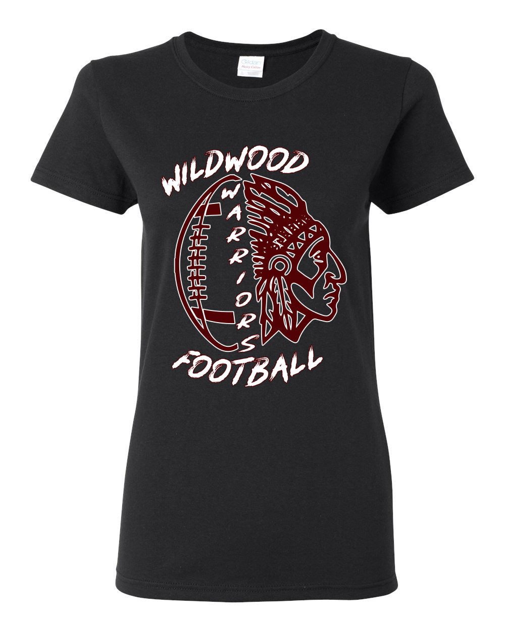 Warrior Football Sports Womens Graphic T-Shirt