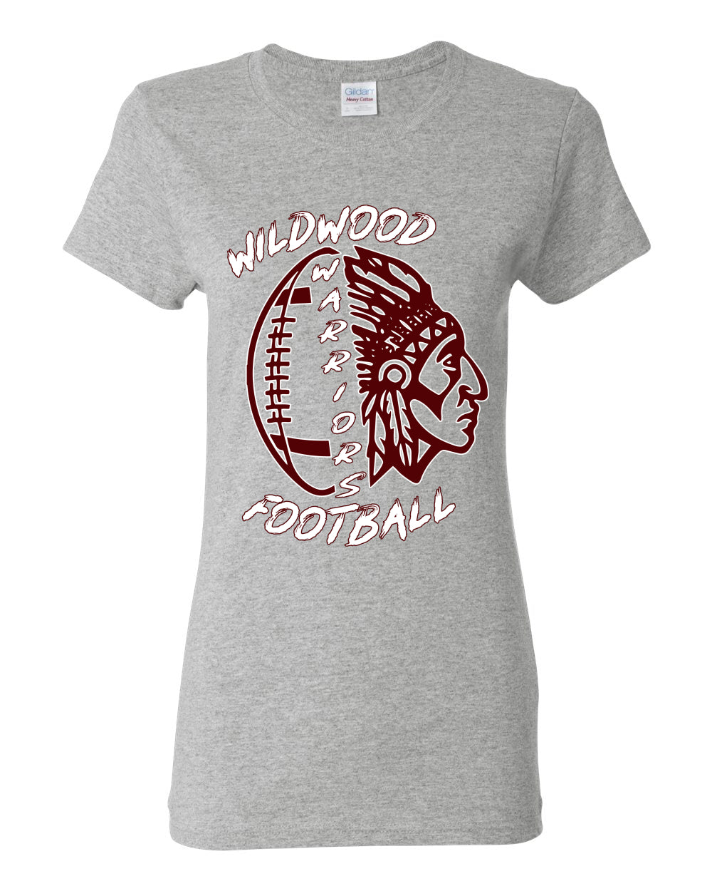 Warrior Football Sports Womens Graphic T-Shirt