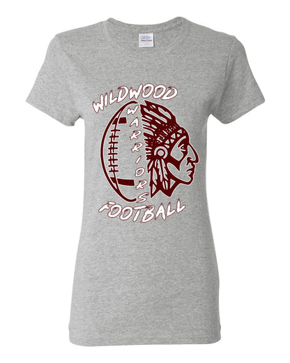 Warrior Football Sports Womens Graphic T-Shirt