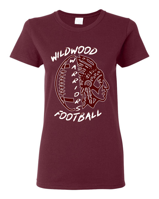 Warrior Football Sports Womens Graphic T-Shirt