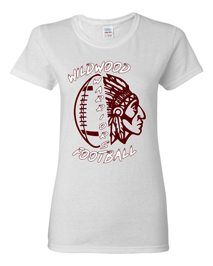 Warrior Football Sports Womens Graphic T-Shirt