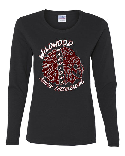 Wild Wood Warriors Sports Womens Graphic Long Sleeve T-Shirt