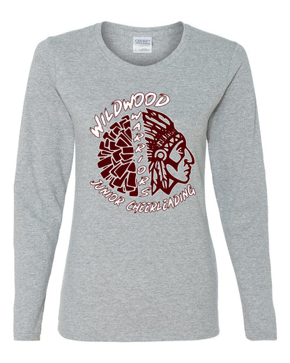 Wild Wood Warriors Sports Womens Graphic Long Sleeve T-Shirt