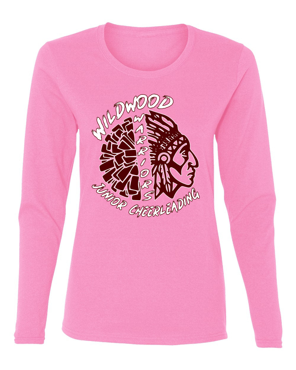 Wild Wood Warriors Sports Womens Graphic Long Sleeve T-Shirt