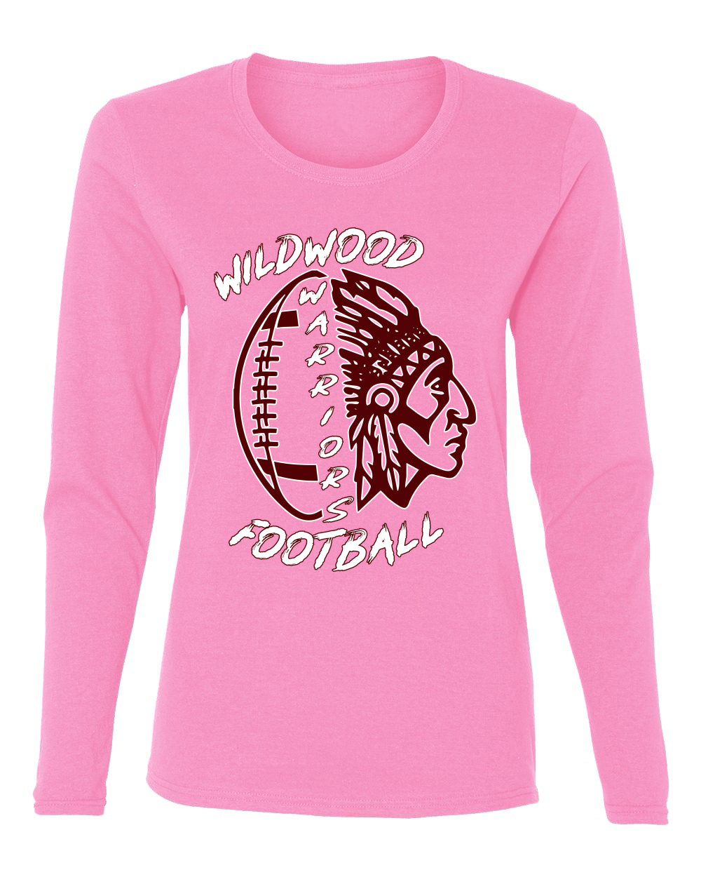 Warrior Football Sports Womens Graphic Long Sleeve T-Shirt