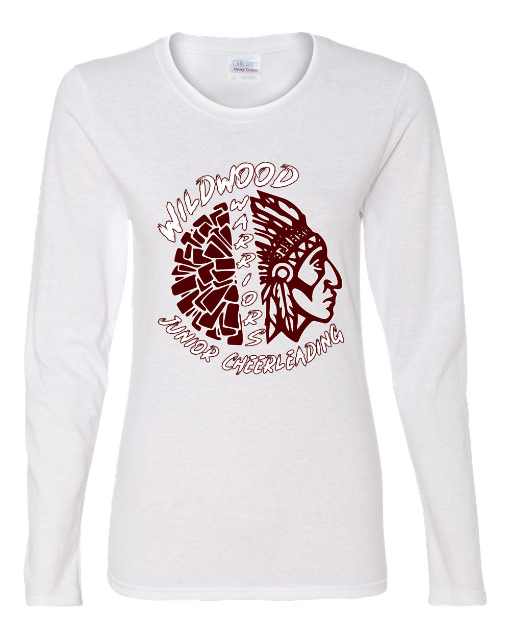 Wild Wood Warriors Sports Womens Graphic Long Sleeve T-Shirt