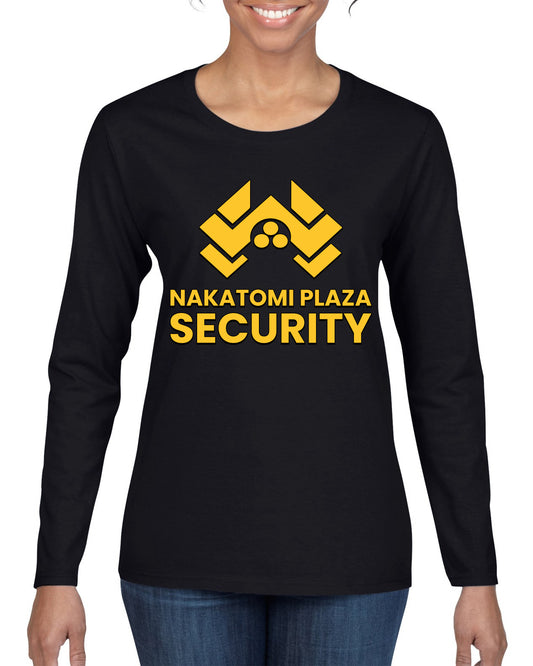 Nakatomi Plaza Security Movie Ugly Christmas Sweater, Christmas Gifts, Funny Xmas Gift Idea, Womens Graphic Long Sleeve T-Shirt