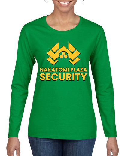 Nakatomi Plaza Security Movie Ugly Christmas Sweater, Christmas Gifts, Funny Xmas Gift Idea, Womens Graphic Long Sleeve T-Shirt