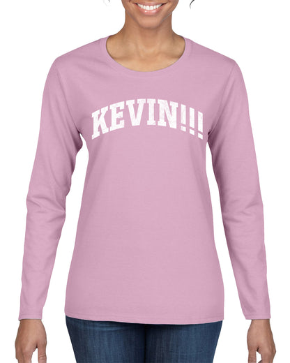 Vintage Movie Quote KEVIN!!!, Christmas Gifts, Funny Xmas Gift Idea, Ugly Christmas Sweater Womens Graphic Long Sleeve T-Shirt
