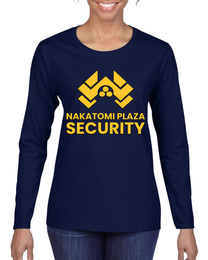 Nakatomi Plaza Security Movie Ugly Christmas Sweater, Christmas Gifts, Funny Xmas Gift Idea, Womens Graphic Long Sleeve T-Shirt
