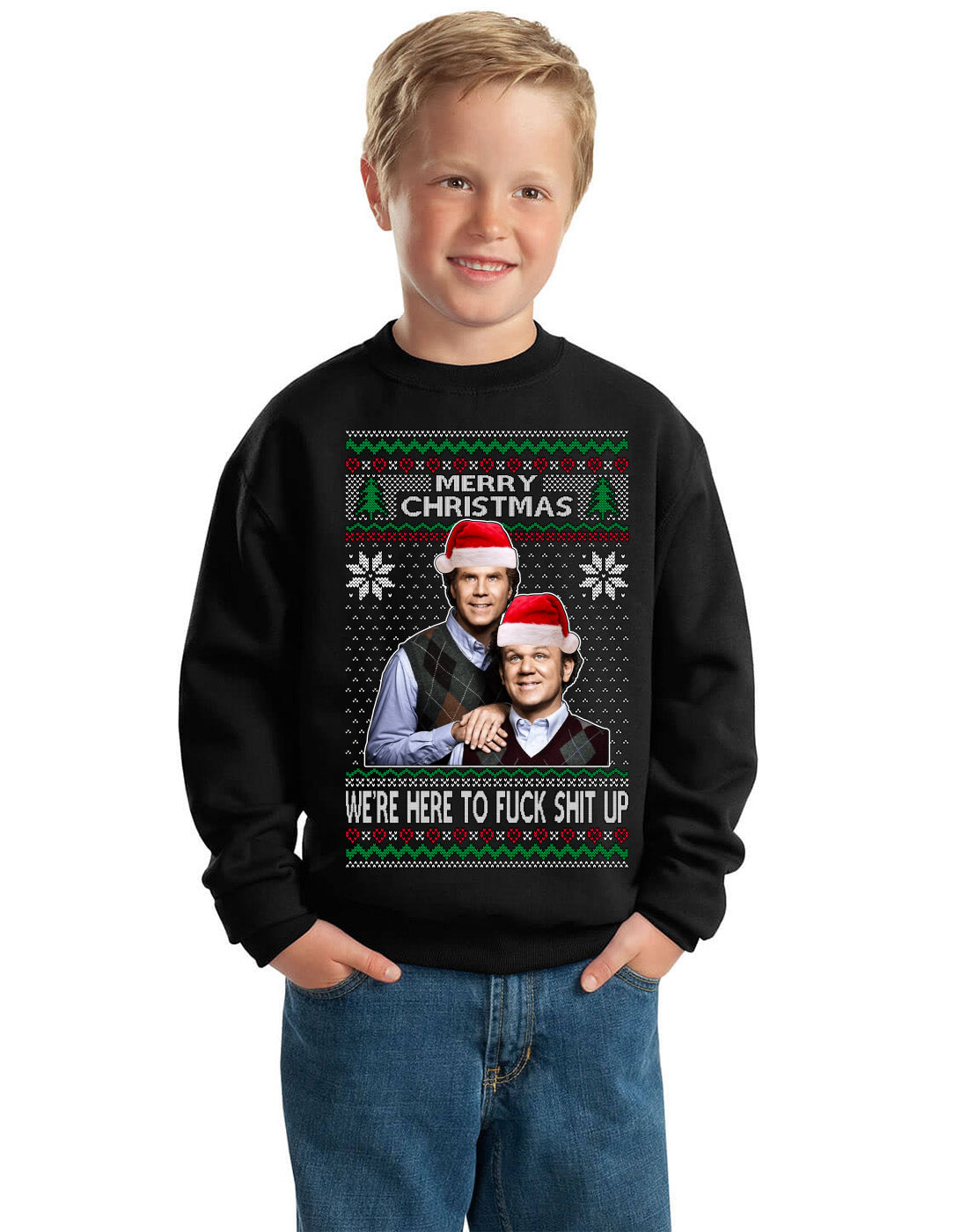 New Step Brothers, Christmas Gifts, Funny Xmas Gift Idea,  Ugly Christmas Sweater Unisex Boys Girls Crewneck Graphic Sweatshirt