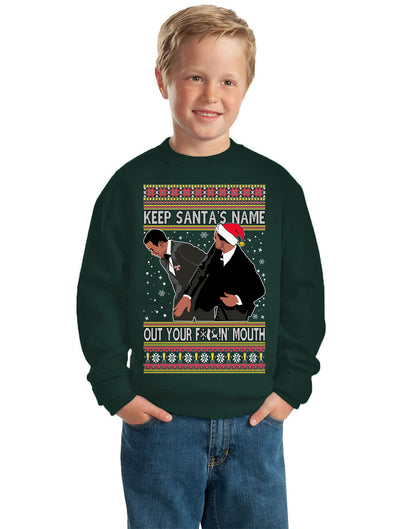 Will Slaps Chris Award Show Wife Joke Meme Clean Parody, Christmas Gifts, Funny Xmas Gift Idea Ugly Christmas Sweater Unisex Boys Girls Crewneck Graphic Sweatshirt