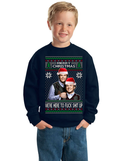 New Step Brothers, Christmas Gifts, Funny Xmas Gift Idea,  Ugly Christmas Sweater Unisex Boys Girls Crewneck Graphic Sweatshirt