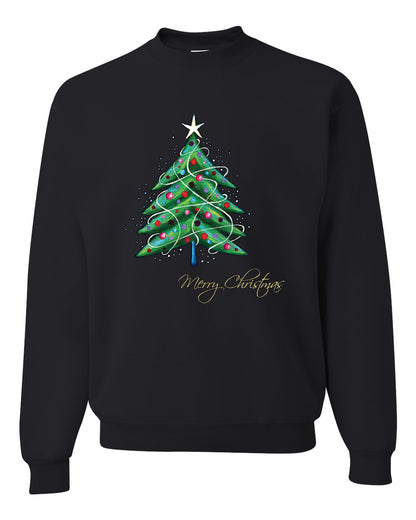 Women's Graphic Ugly Sweater for Christmas Merry Christmas Tree Long Sleeve Shirt T-Shirt Ugly Christmas Sweater Unisex Crewneck Sweatshirt