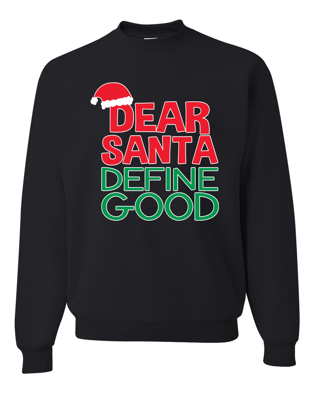 Women's Ugly Xmas Holiday Sweater Long Sleeve Shirt Dear Santa Ugly Christmas Sweater Unisex Crewneck Sweatshirt