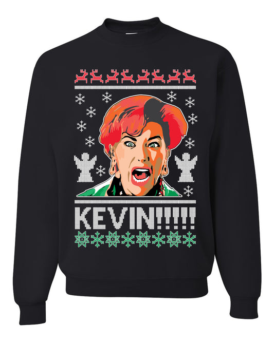 Kevin!!! Xmas Movie Classic, Christmas Gifts, Funny Xmas Gift Idea, Ugly Christmas Sweater Unisex Crewneck Sweatshirt