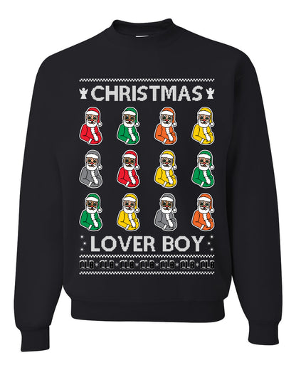 Christmas Lover Boy Funny Santa Rapper, Christmas Gifts, Funny Xmas Gift Idea, Ugly Christmas Sweater Unisex Crewneck Sweatshirt
