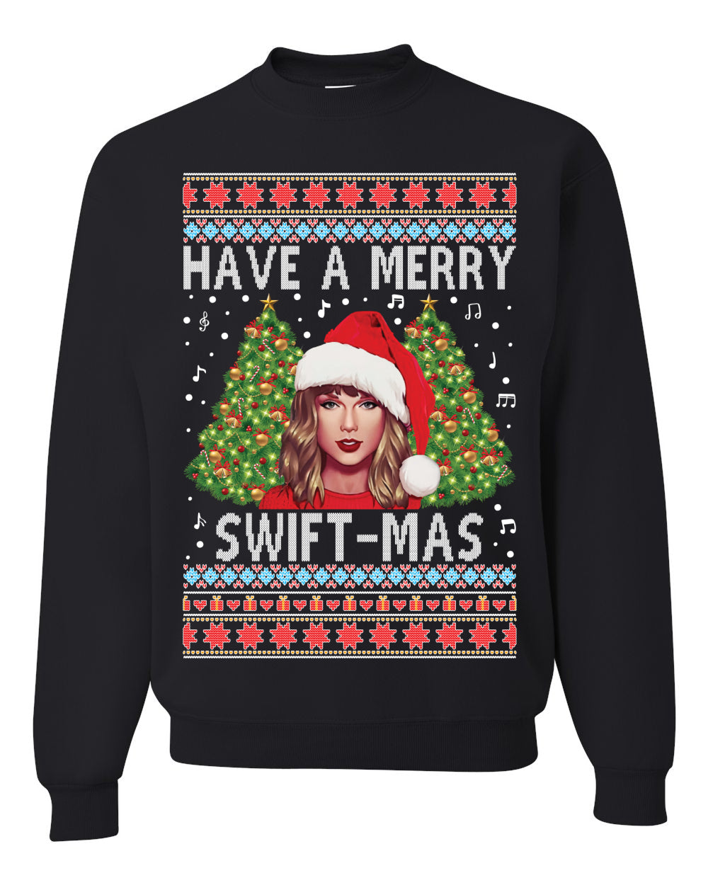 Merry Swiftmas Christmas Sweater, Christmas Gifts, Funny Xmas Gift Idea,Swiftie shirt Ugly Christmas Sweater Unisex Crewneck Sweatshirt