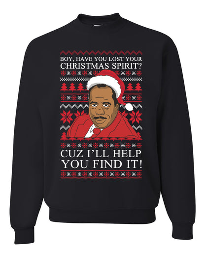 Crewneck Ugly Holiday Unisex Sweater Stanley Hudson Christmas Spirit I'll Help You Find It Ugly Christmas Sweater Unisex Crewneck Sweatshirt