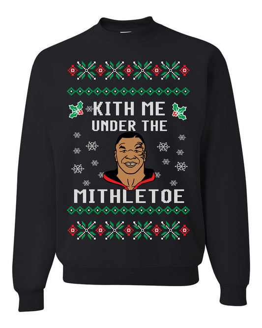 Funny Ugly Christmas Holiday Sweater Sweatshirt Unisex Mike Tyson Lisp Ugly Christmas Sweater Unisex Crewneck Sweatshirt
