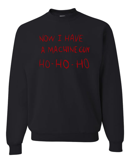 Unisex Ugly Xmas Crewneck Sweater Sweatshirt Die Hard Now I Have a Machine Gun Ho ho ho Ugly Christmas Sweater Unisex Crewneck Sweatshirt