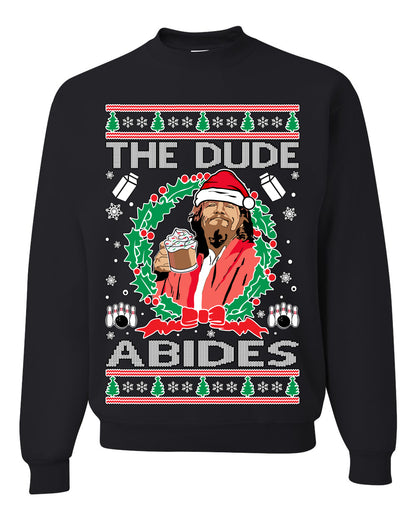 Big Lebowski - The Dude Abides, Christmas Gifts, Funny Xmas Gift Idea, Ugly Christmas Sweater Unisex Crewneck Sweatshirt