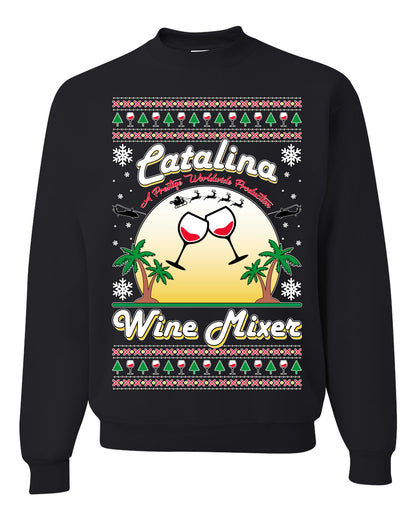 Unisex Crewneck Sweatshirt Ugly Xmas Sweater, Catalina Wine Mixer Boats and Hoes Step Brothers, Shark & Hammer  Ugly Christmas Sweater Unisex Crewneck Sweatshirt