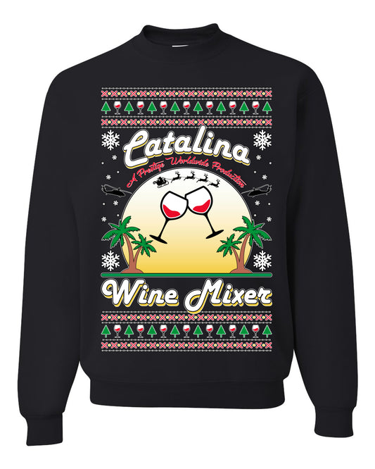 Unisex Crewneck Sweatshirt Ugly Xmas Sweater, Catalina Wine Mixer Boats and Hoes Step Brothers, Shark & Hammer  Ugly Christmas Sweater Unisex Crewneck Sweatshirt