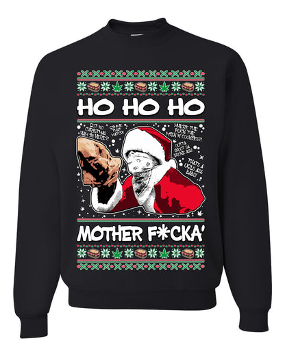 Friday Hood Santa , Merry Christmas Tee, Ugly Christmas,  Sweater Unisex Crewneck Sweatshirt