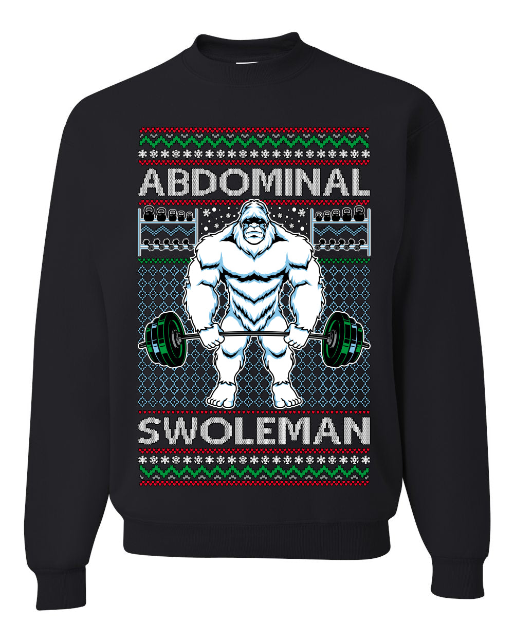 Merry Liftmas Abdominal Swoleman, Christmas Gifts, Funny Xmas Gift Idea, Ugly Christmas Sweater Unisex Crewneck Sweatshirt
