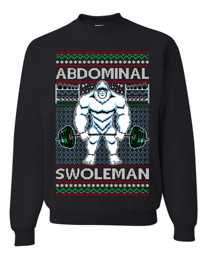 Merry Liftmas Abdominal Swoleman, Christmas Gifts, Funny Xmas Gift Idea, Ugly Christmas Sweater Unisex Crewneck Sweatshirt