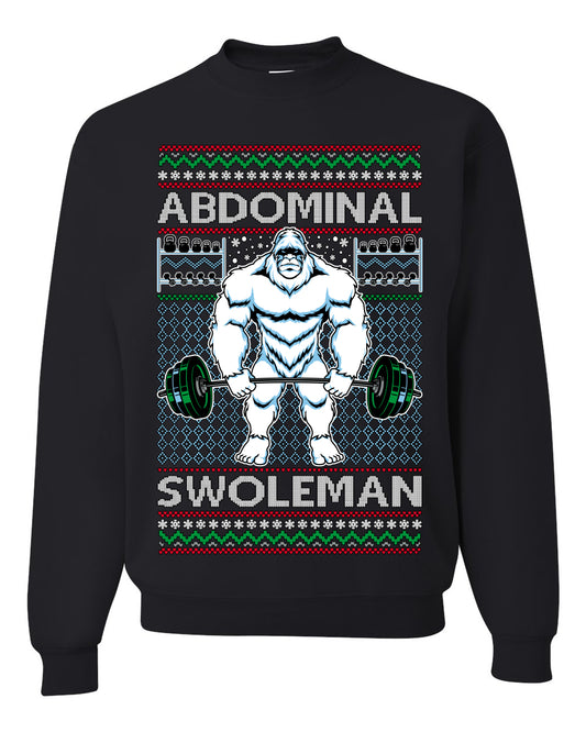 Merry Liftmas Abdominal Swoleman, Christmas Gifts, Funny Xmas Gift Idea, Ugly Christmas Sweater Unisex Crewneck Sweatshirt