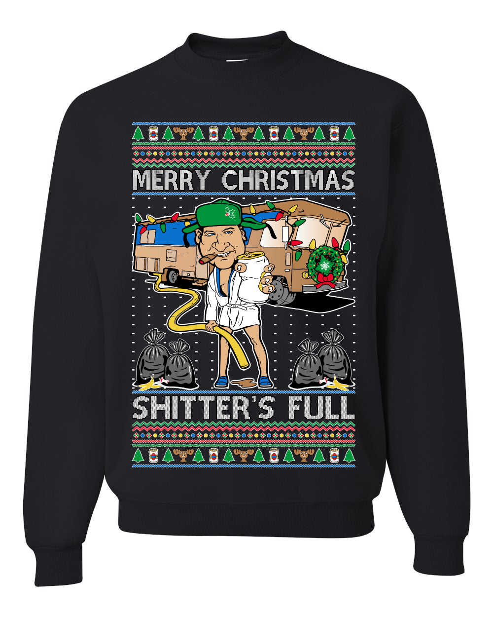 Merry Christmas Shitter's Full Ugly Christmas Sweater, Christmas Gifts, Funny Xmas Gift Idea, Unisex Crewneck Sweatshirt