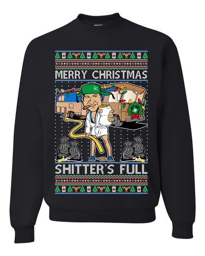 Merry Christmas Shitter's Full Ugly Christmas Sweater, Christmas Gifts, Funny Xmas Gift Idea, Unisex Crewneck Sweatshirt