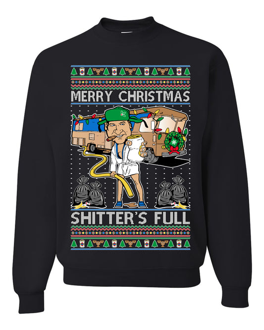 Merry Christmas Shitter's Full Ugly Christmas Sweater, Christmas Gifts, Funny Xmas Gift Idea, Unisex Crewneck Sweatshirt