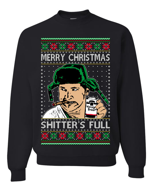 Shitter's Full Cousin Eddie Christmas Family Vacation Ugly Christmas Sweater, Christmas Gifts, Funny Xmas Gift Idea, Unisex Crewneck Sweatshirt